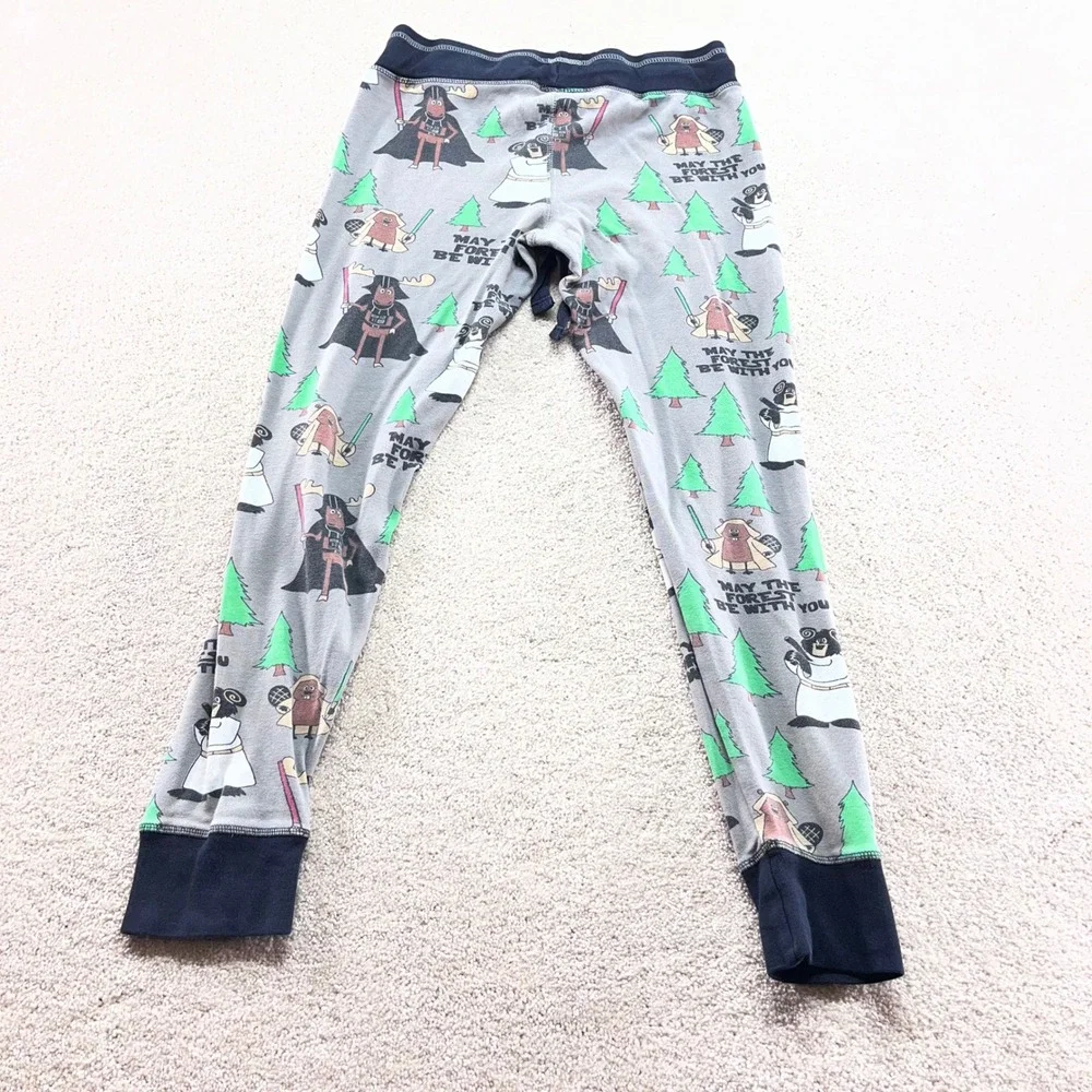 Lazy One Pajama Pants Kids XL Grey May the Forest Be With You Star Wars Parody‎